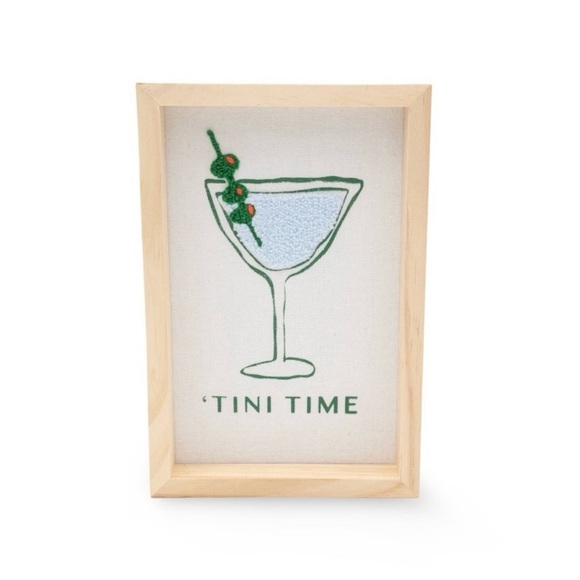 Martini Wooden “Tini Time” Decor Frame - Picture 1 of 3
